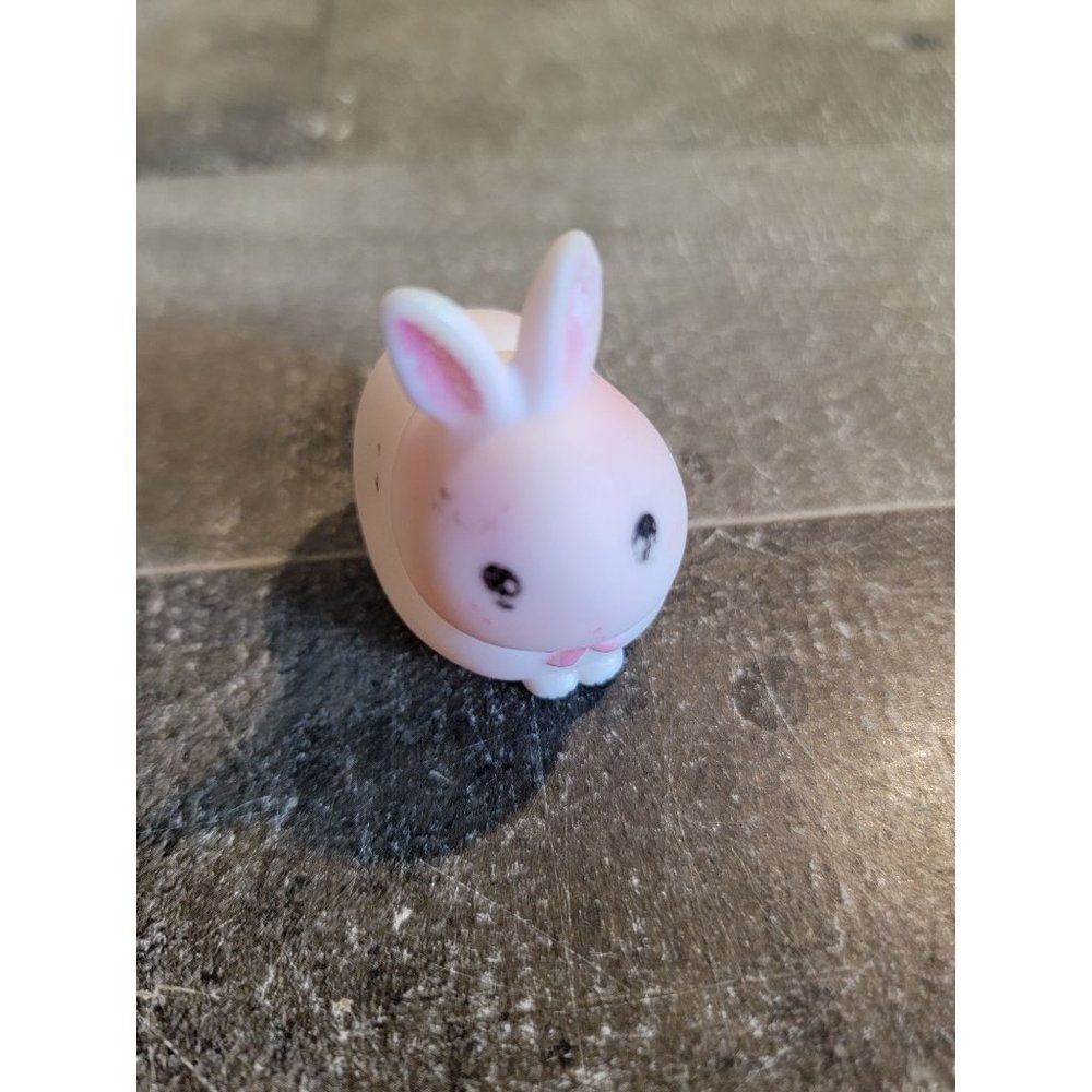 Pink white rabbit bunny ball‎ toy figure